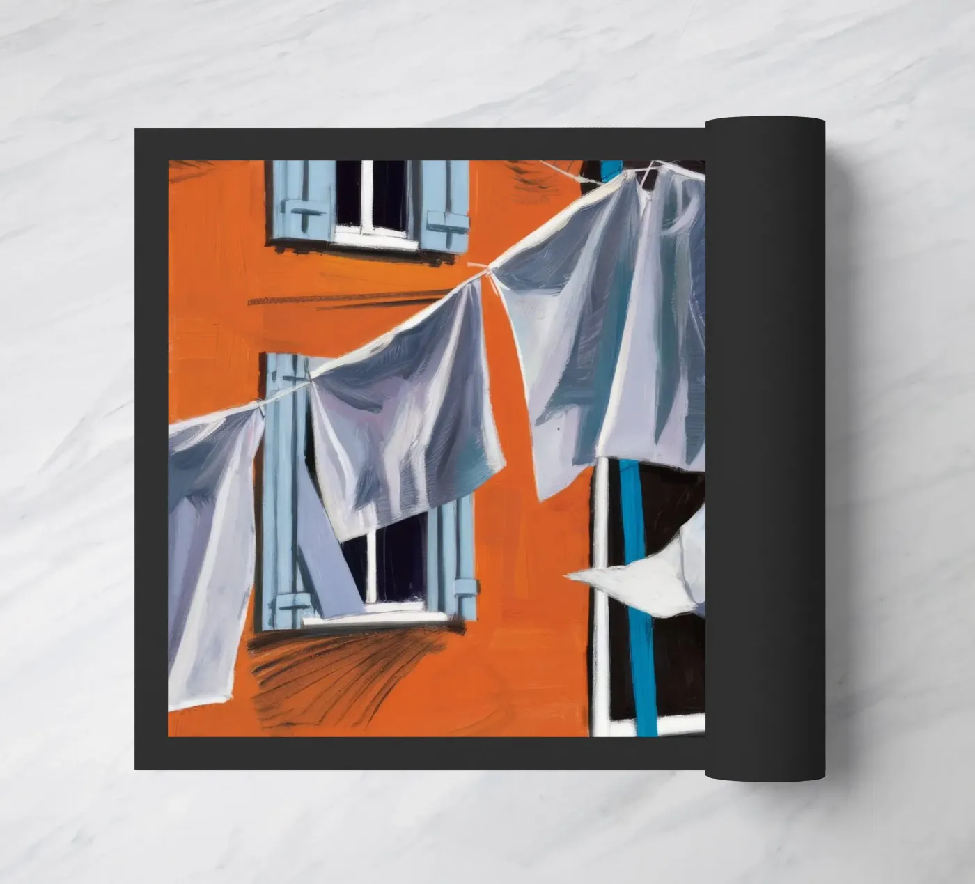 Windswept witte lakens deurmat van Silk Palette