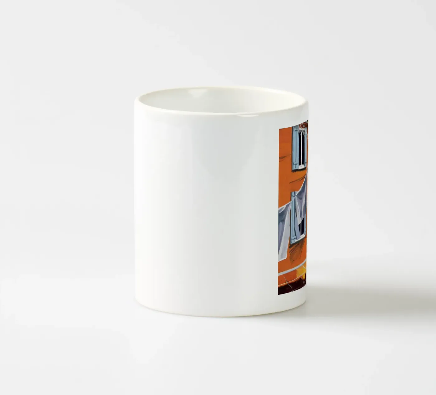 Windswept White Sheets ceramic mug by Silk Palette