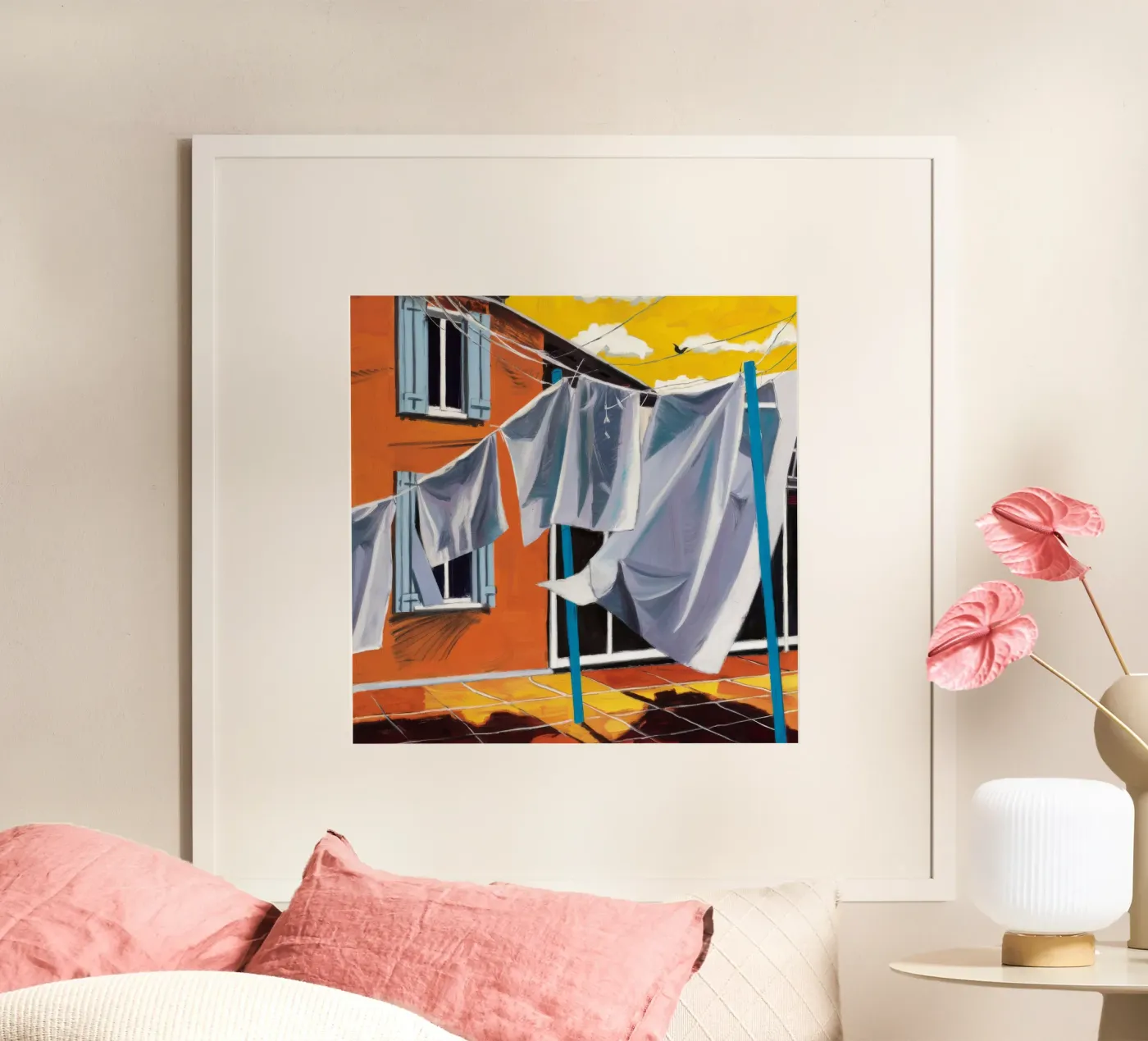 Windswept White Sheets poster da Silk Palette