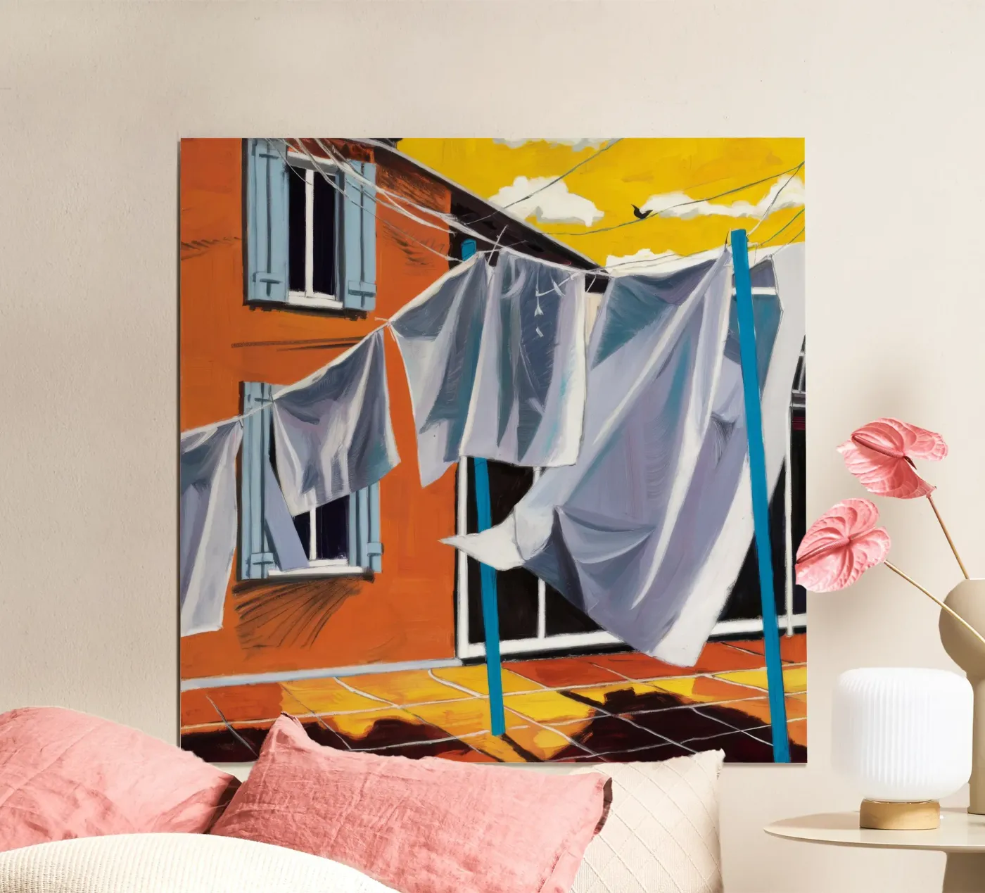 Windswept White Sheets poster da Silk Palette