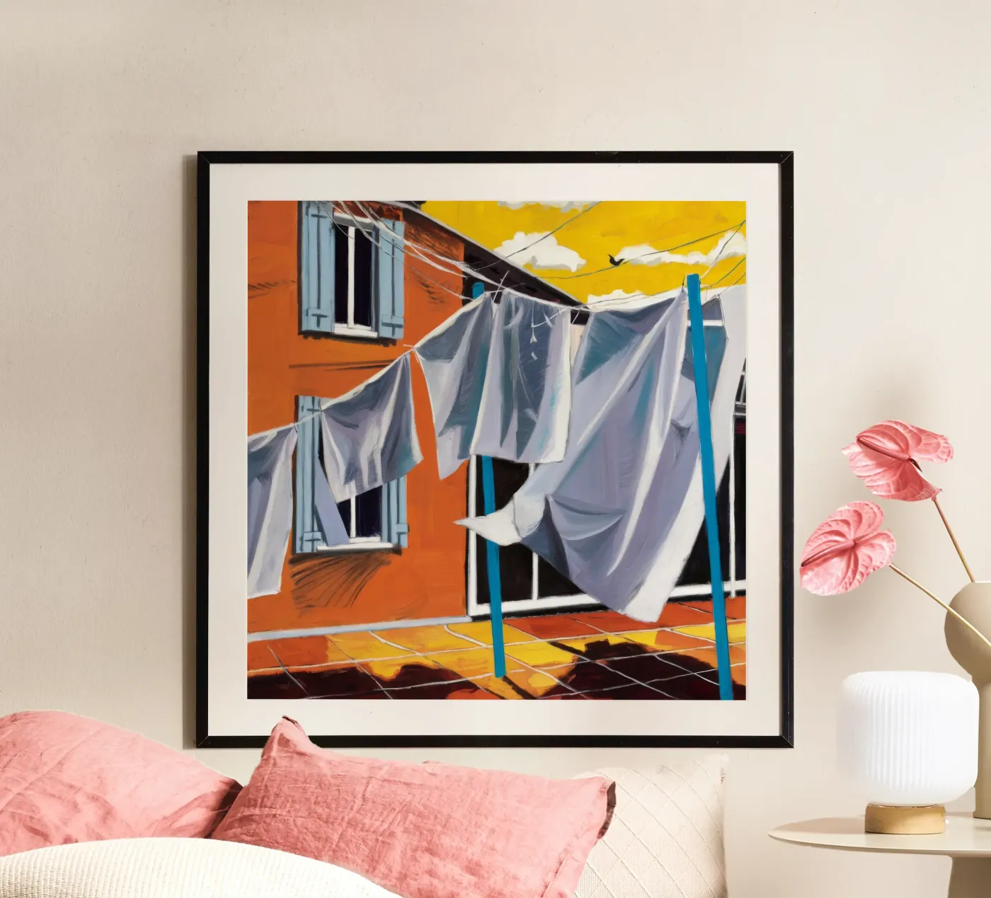 Windswept White Sheets poster da Silk Palette