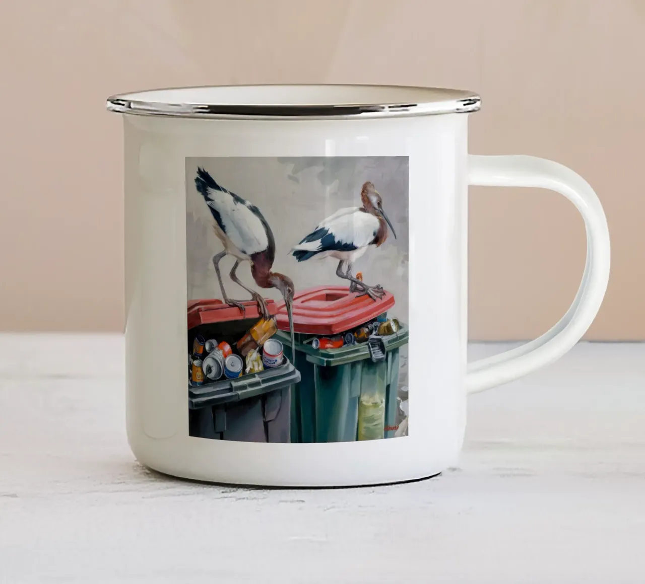 Ouverture urbana Ibis tazza in smalto da Opal Strokes
