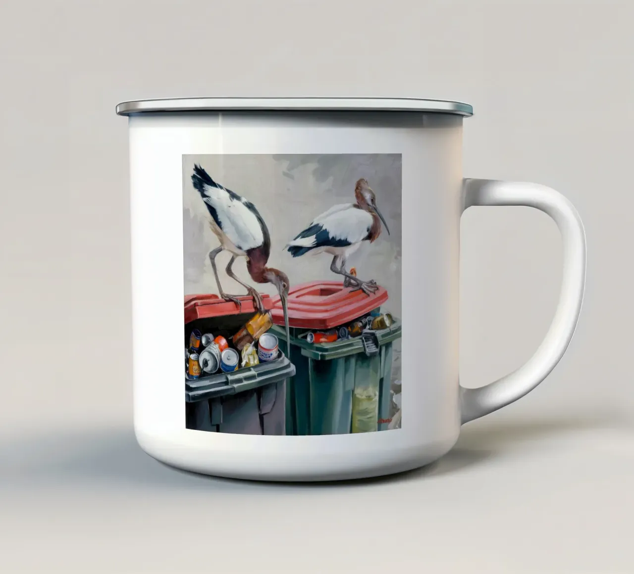 Ouverture urbana Ibis tazza in smalto da Opal Strokes