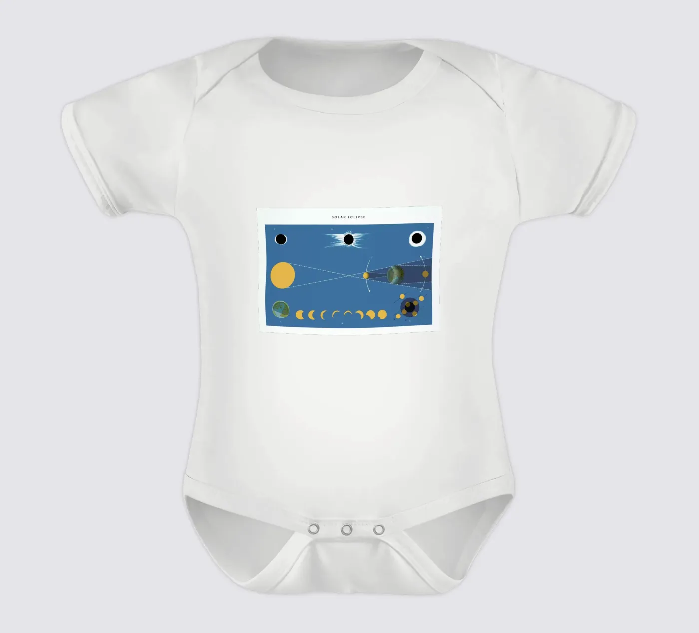 Solar Eclipse body neonato maniche corte da Astër