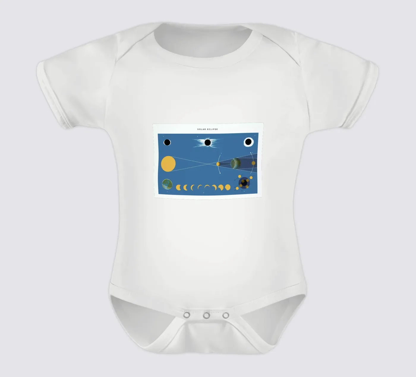 Solar Eclipse body neonato maniche corte da Astër