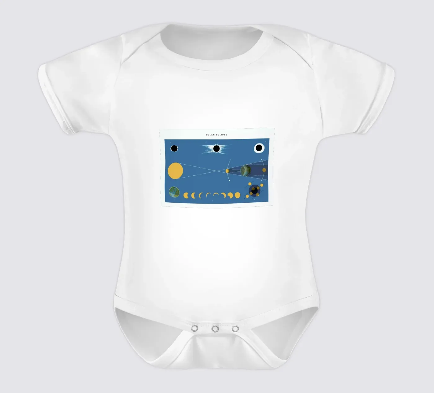Solar Eclipse body neonato maniche corte da Astër