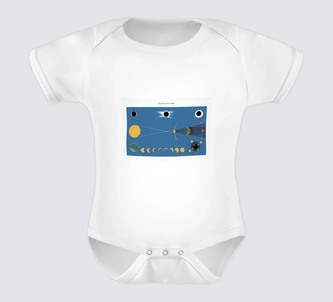 Solar Eclipse body neonato maniche corte da Astër