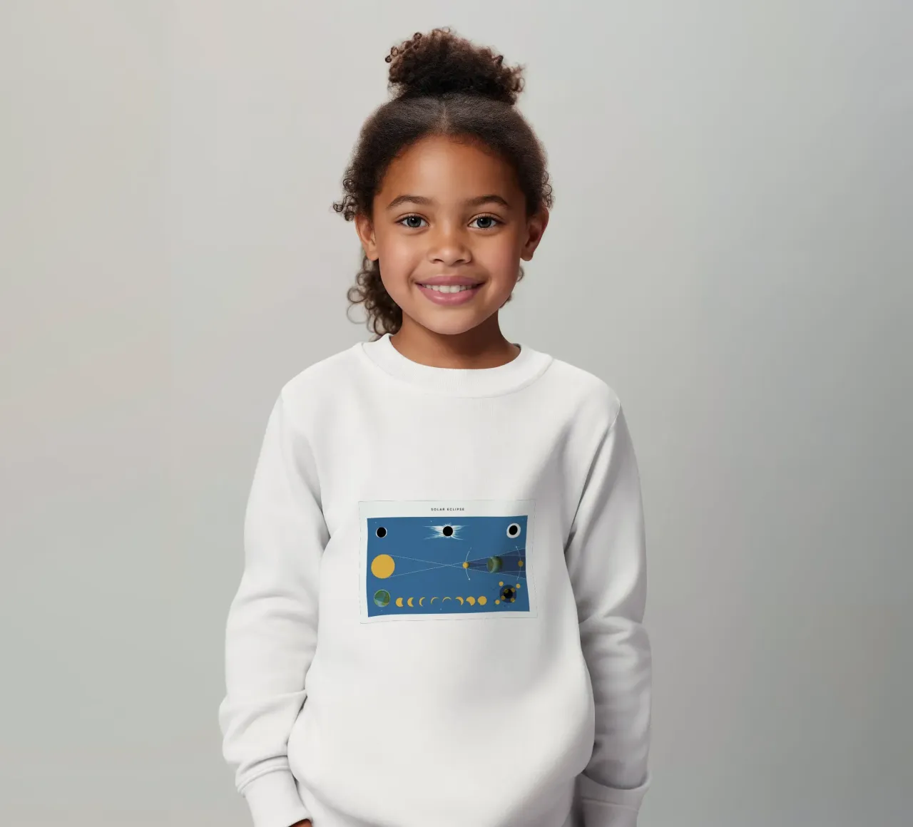 Solar Eclipse kids sweatshirt by Astër