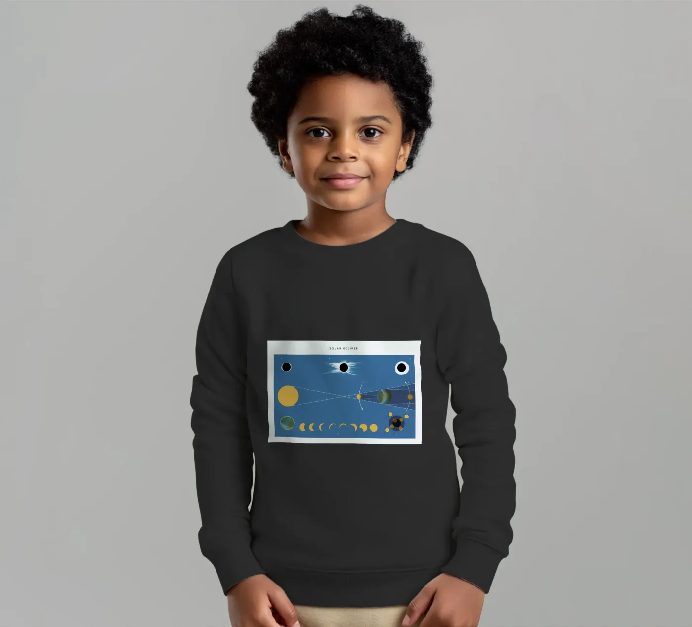Solar Eclipse kinder sweatshirt van Astër