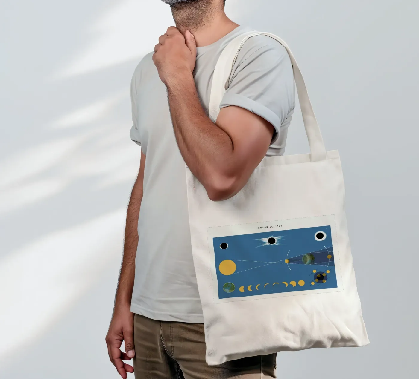 Solar Eclipse borsa in juta da Astër