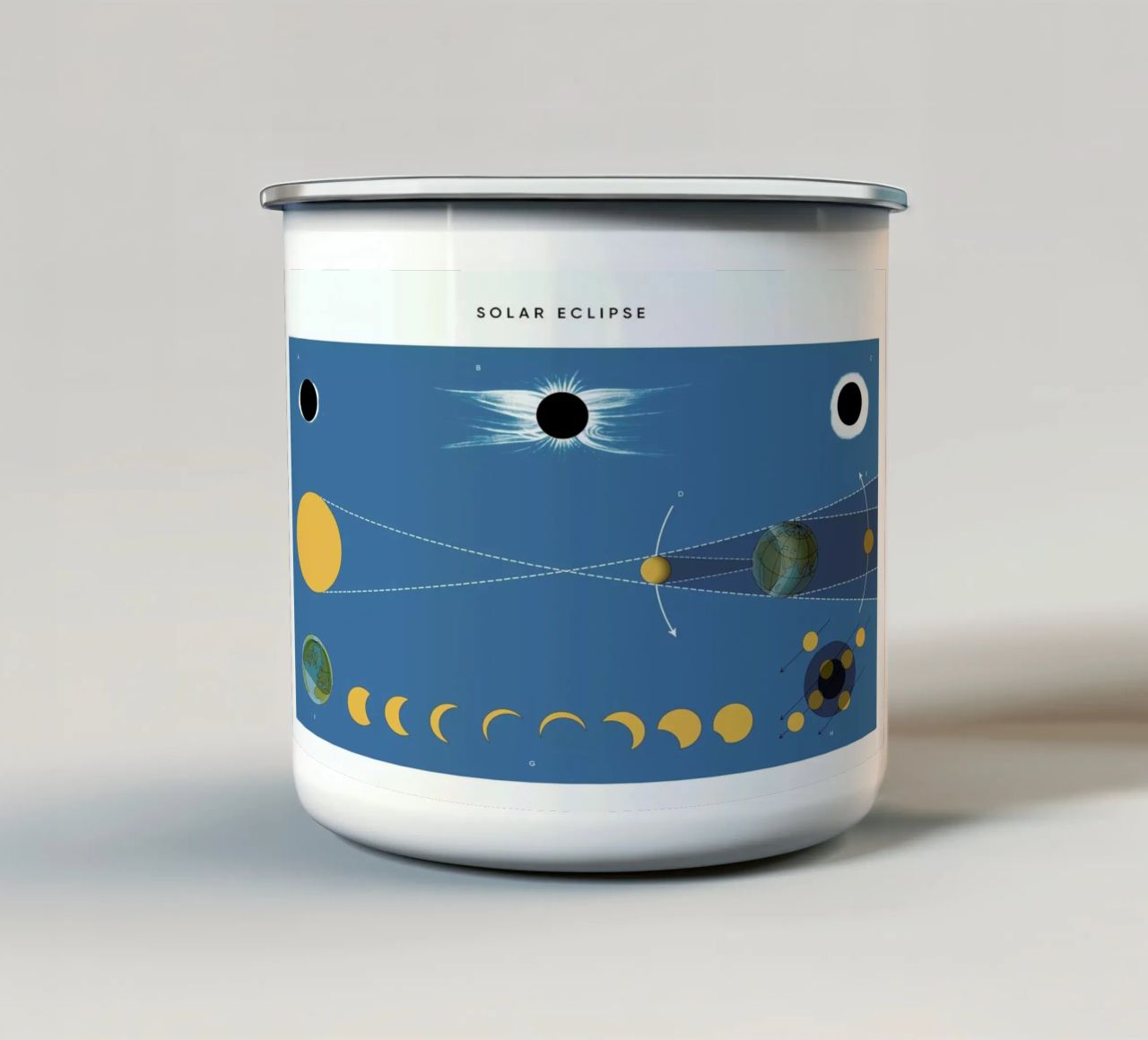 Solar Eclipse tazza in smalto da Astër
