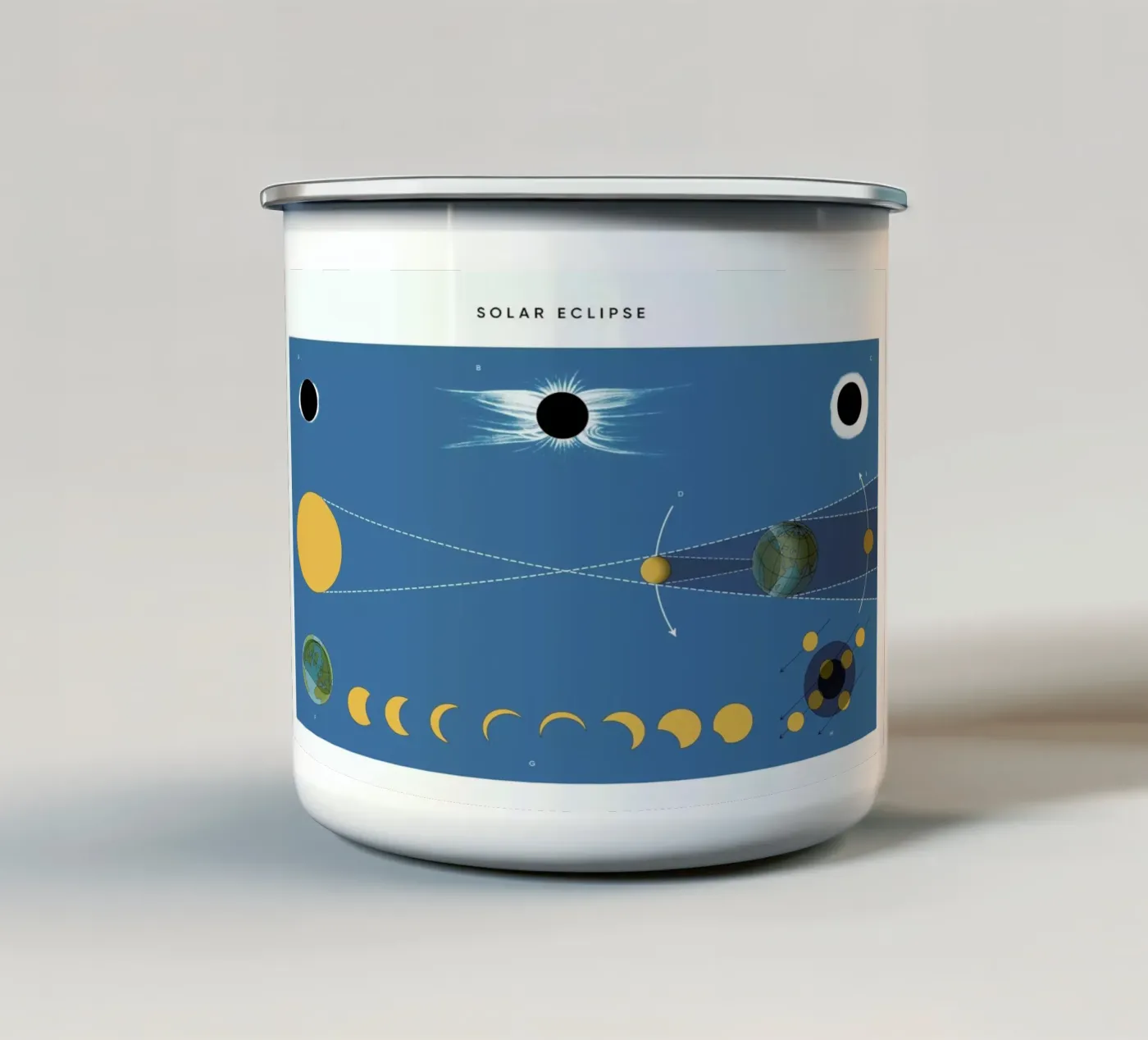 Solar Eclipse enamel mug by Astër