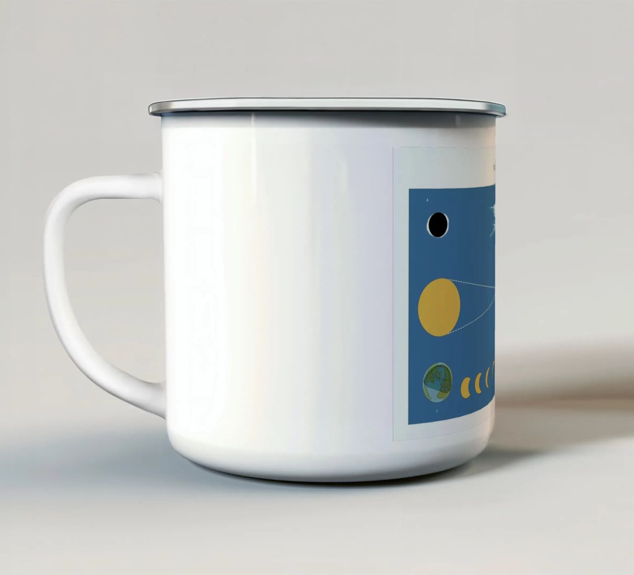 Solar Eclipse tazza in smalto da Astër