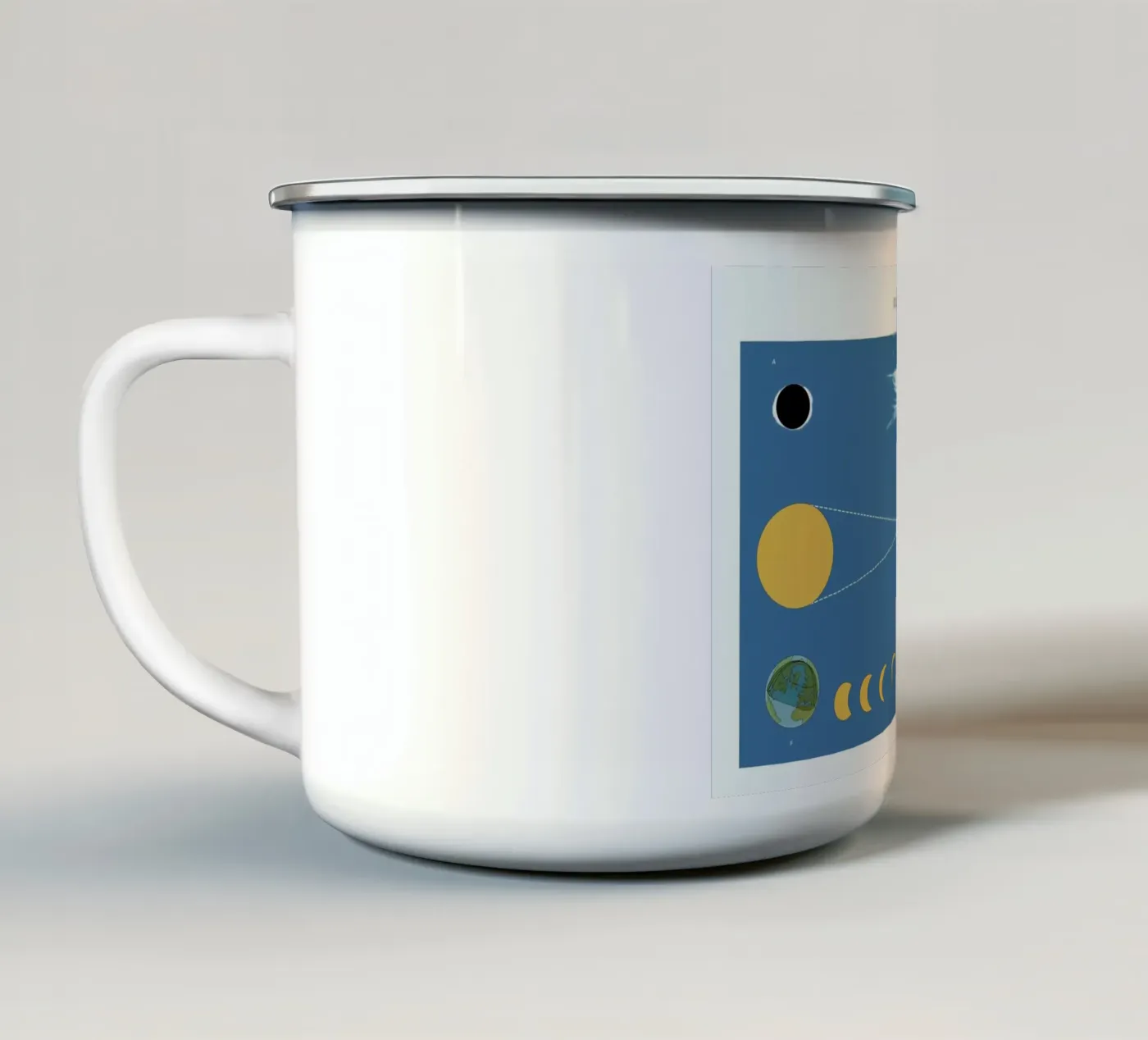 Solar Eclipse enamel mug by Astër