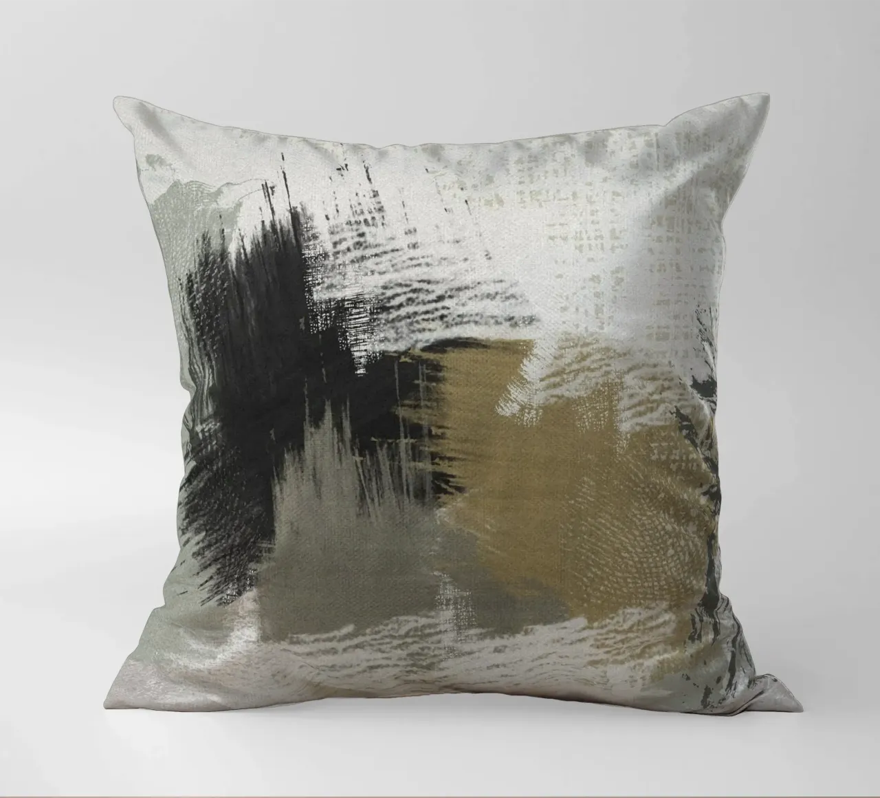 Modern abstract artwork with brush strokes cuscino da Imaginative