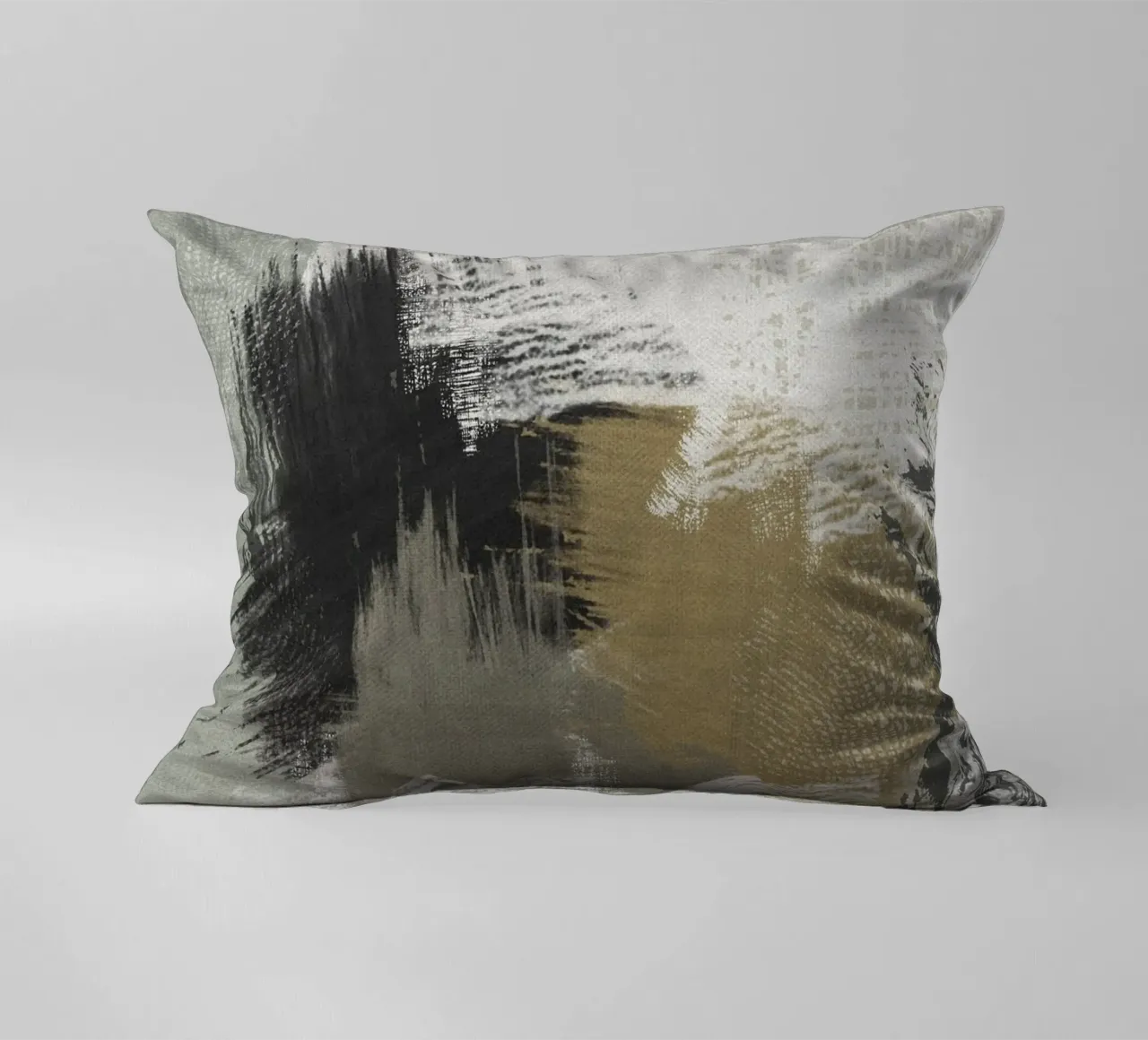 Modern abstract artwork with brush strokes cuscino da Imaginative