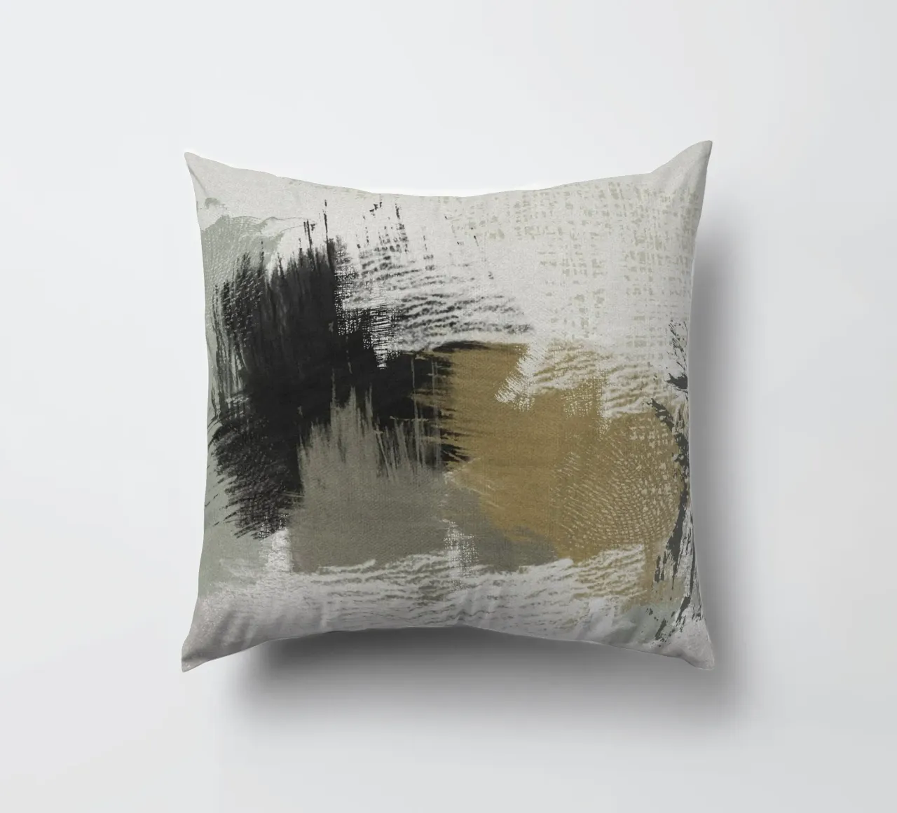 Modern abstract artwork with brush strokes cuscino da Imaginative