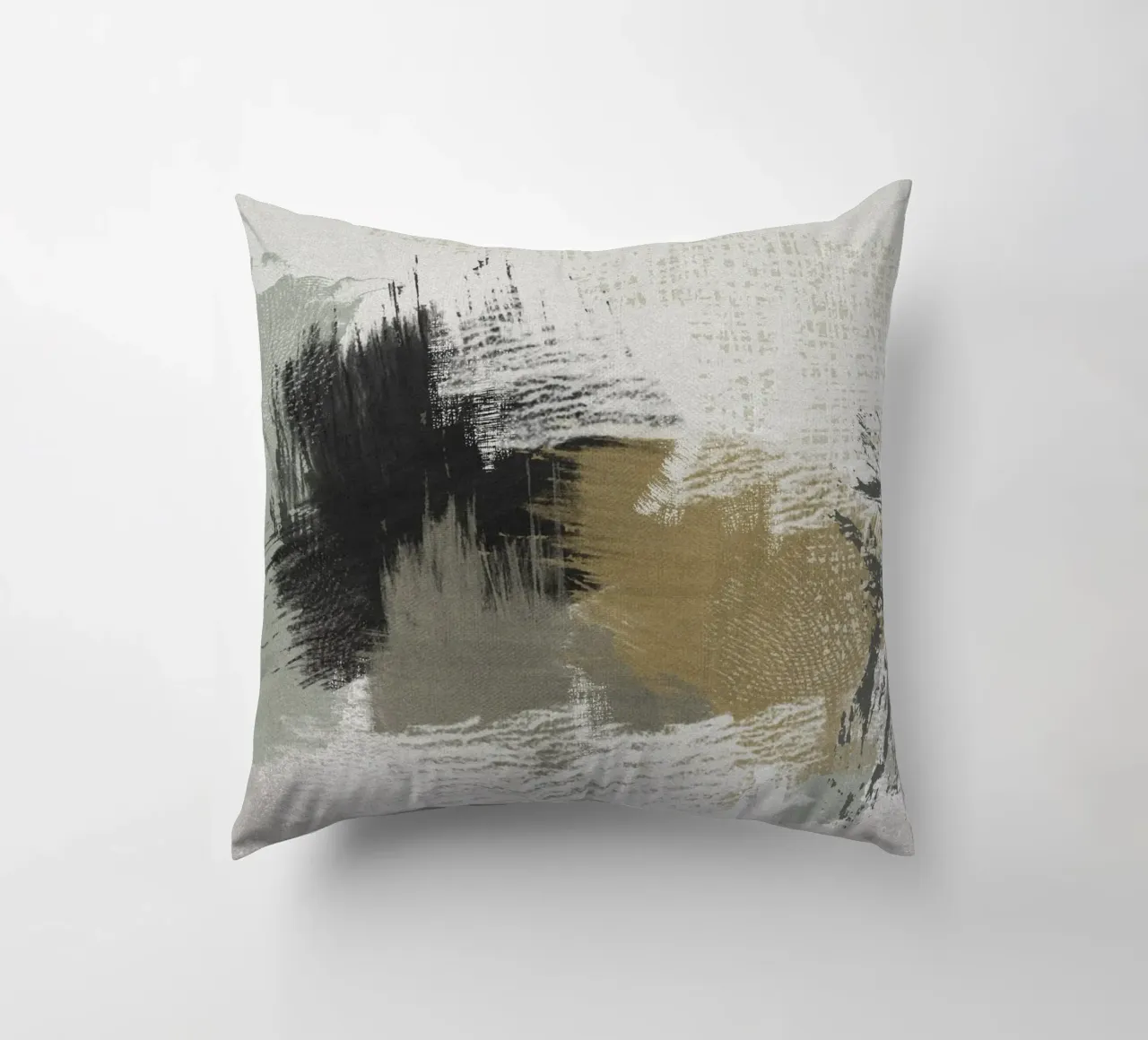 Modern abstract artwork with brush strokes cuscino da Imaginative