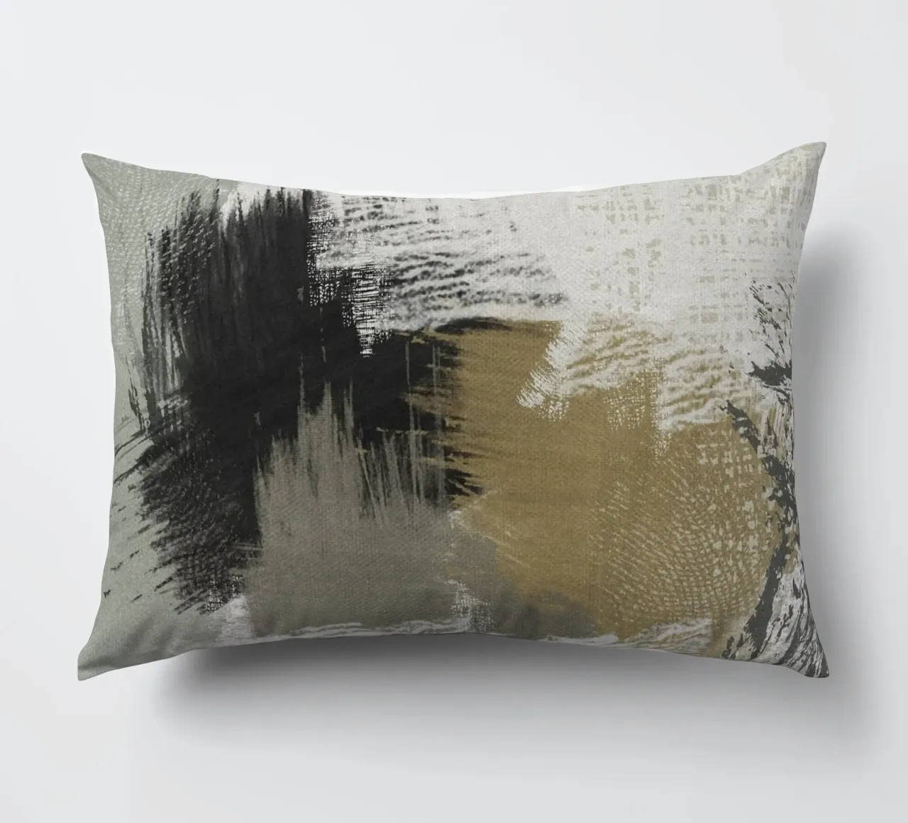 Modern abstract artwork with brush strokes cuscino da Imaginative