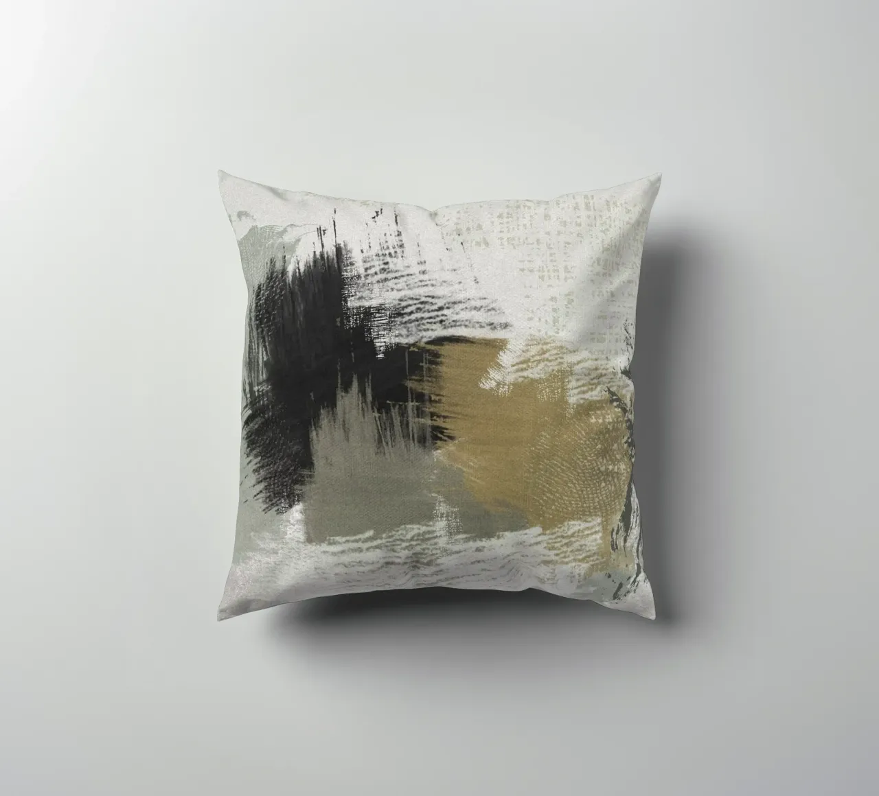 Modern abstract artwork with brush strokes cuscino da Imaginative