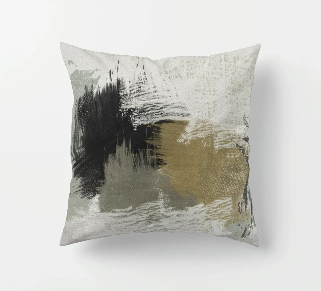 Modern abstract artwork with brush strokes cuscino da Imaginative