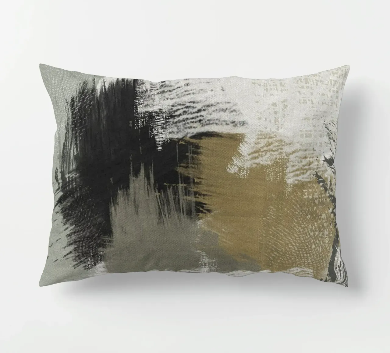 Modern abstract artwork with brush strokes cuscino da Imaginative