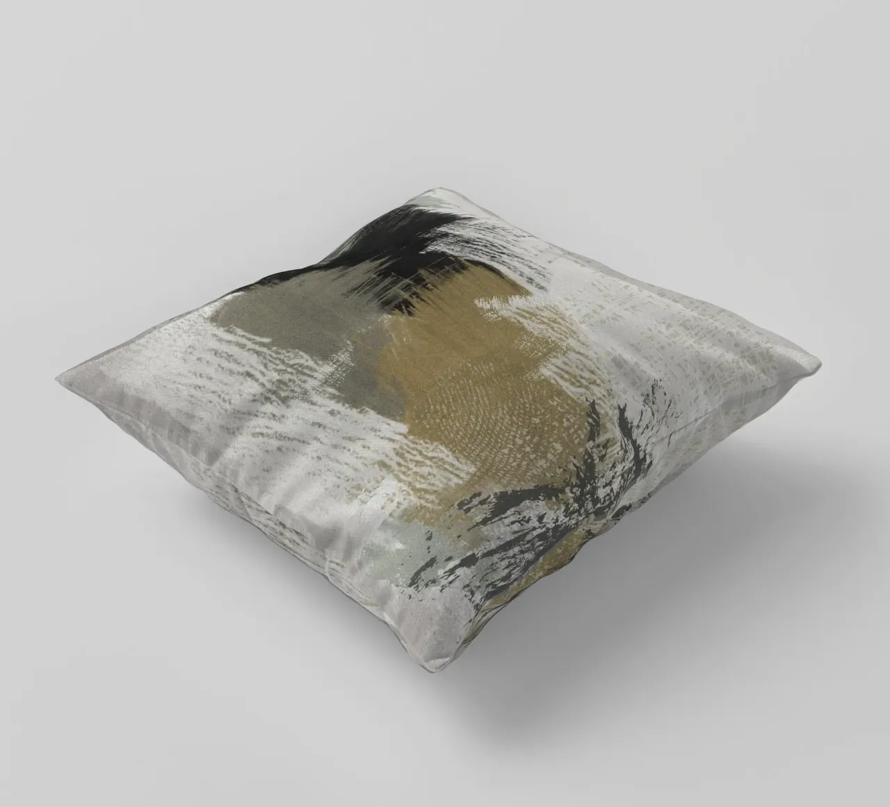 Modern abstract artwork with brush strokes cuscino da Imaginative