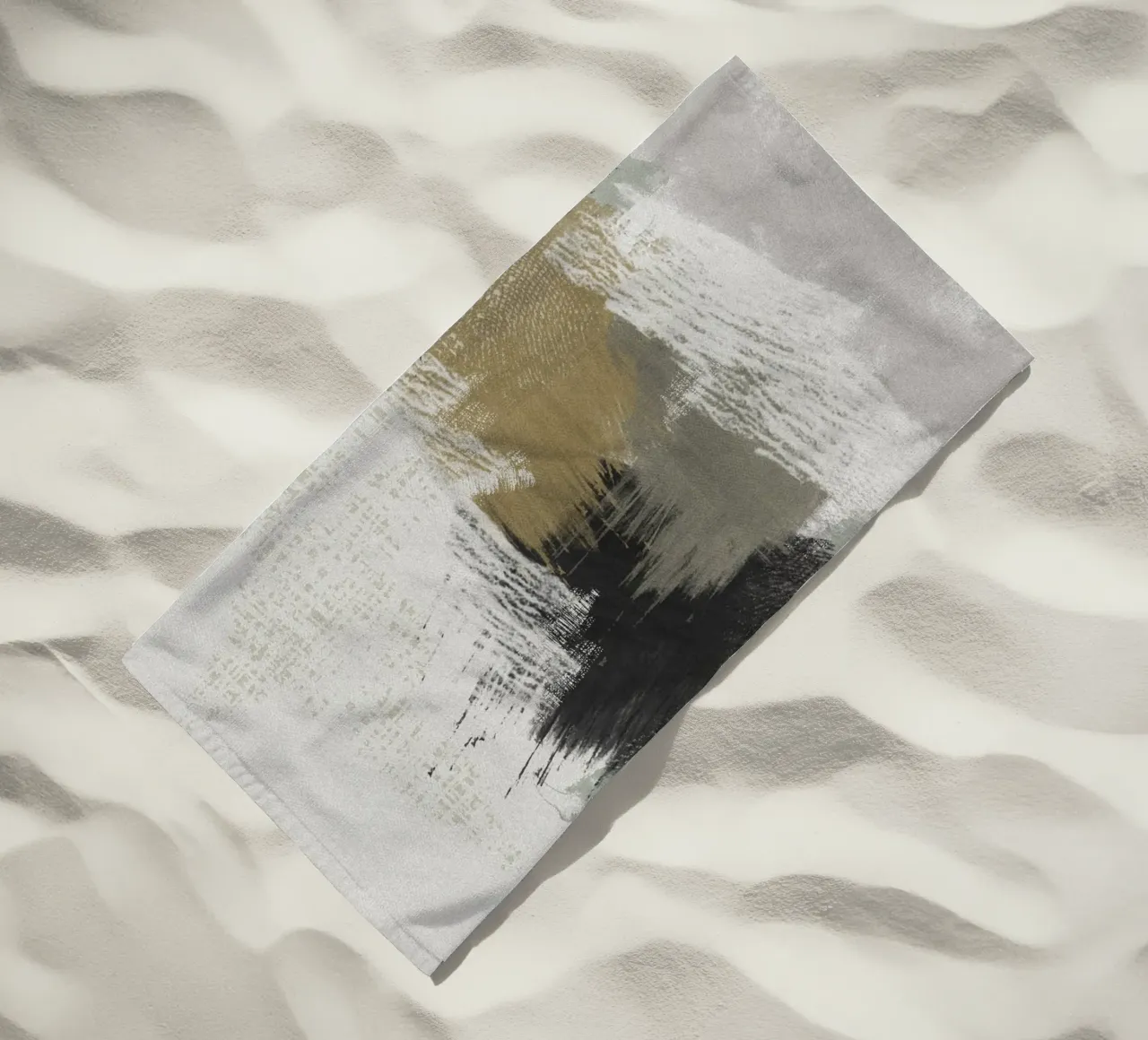 Modern abstract artwork with brush strokes telo mare da Imaginative