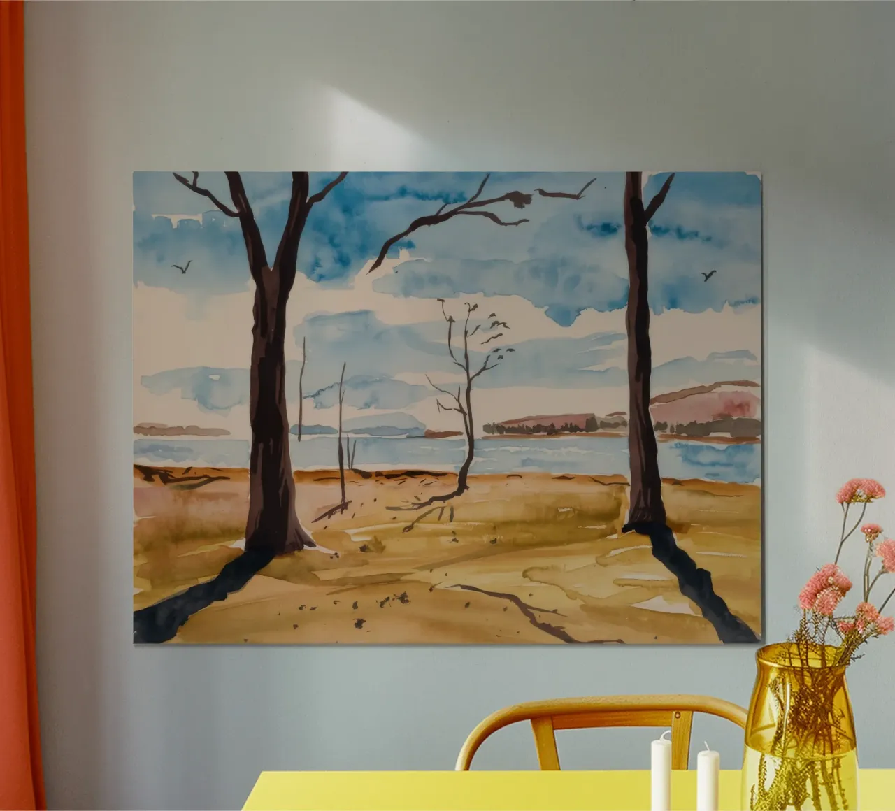 L'inverno della costa desolata poster con telaio in plastica da Silk Palette
