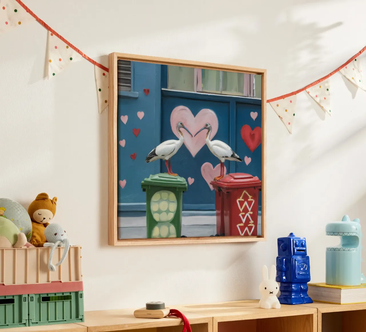 Graffiti Heart Serenade tela con Cornice a cassetta da Opal Strokes