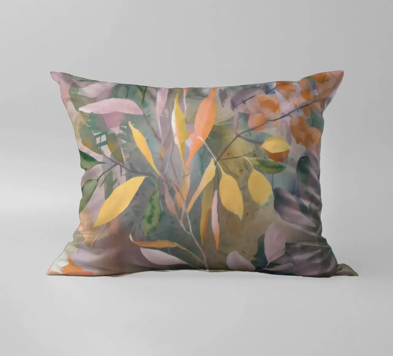 Autumnal Leaf Tapestry decorative cushion by Dream Spectrum