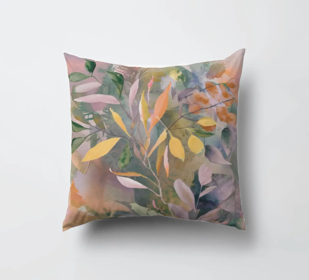 Autumnal Leaf Tapestry decorative cushion by Dream Spectrum