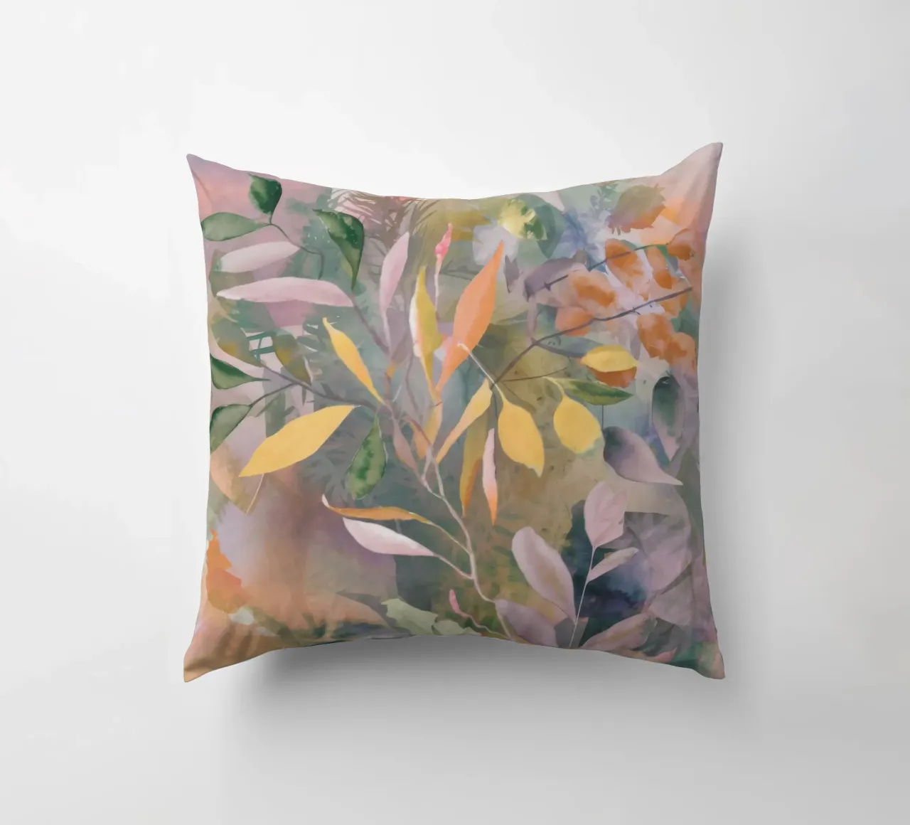 Autumnal Leaf Tapestry decorative cushion by Dream Spectrum