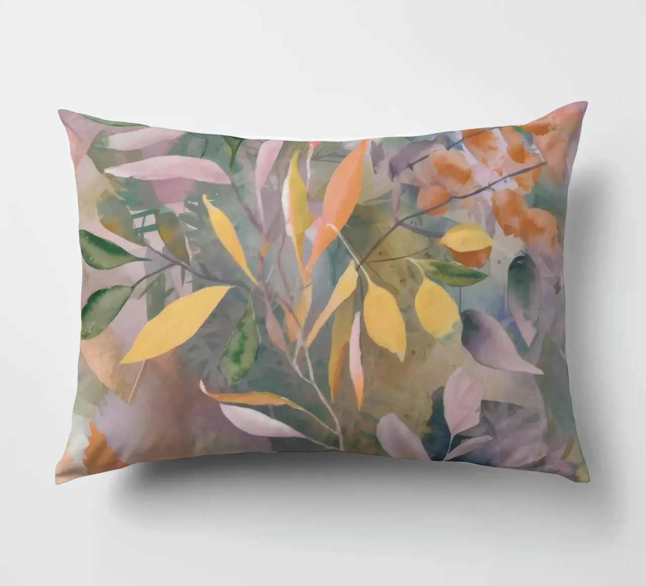 Autumnal Leaf Tapestry decorative cushion by Dream Spectrum