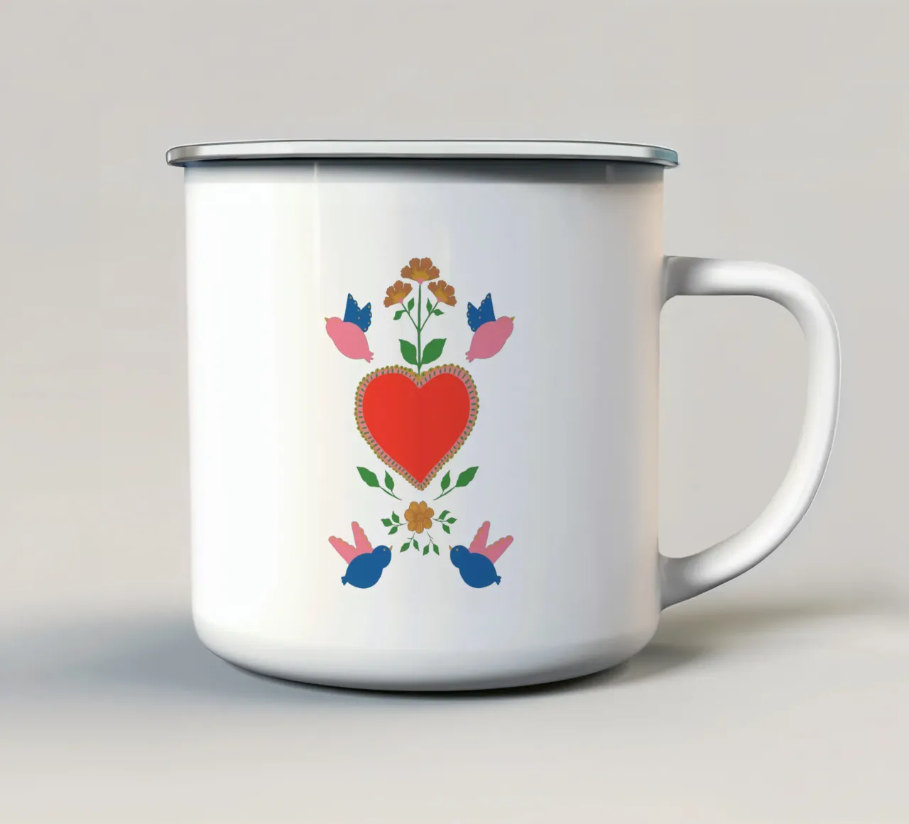 Wild Heart tazza in smalto da Atelier Mave