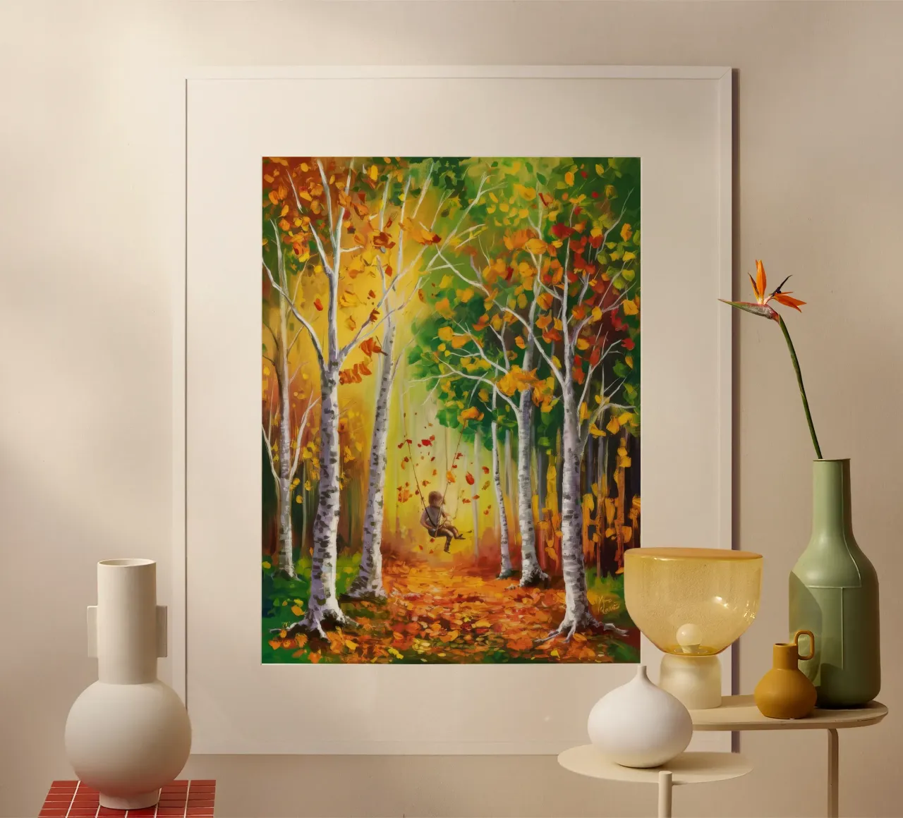 Gouden Woud Dans poster van Dream Spectrum