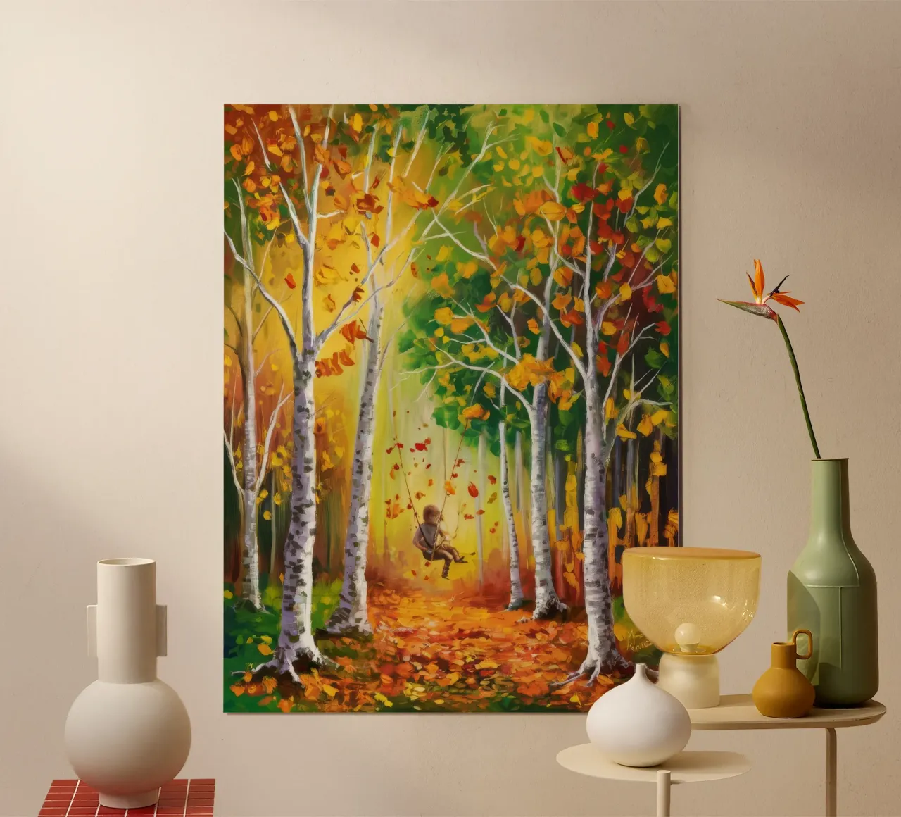 Gouden Woud Dans poster van Dream Spectrum