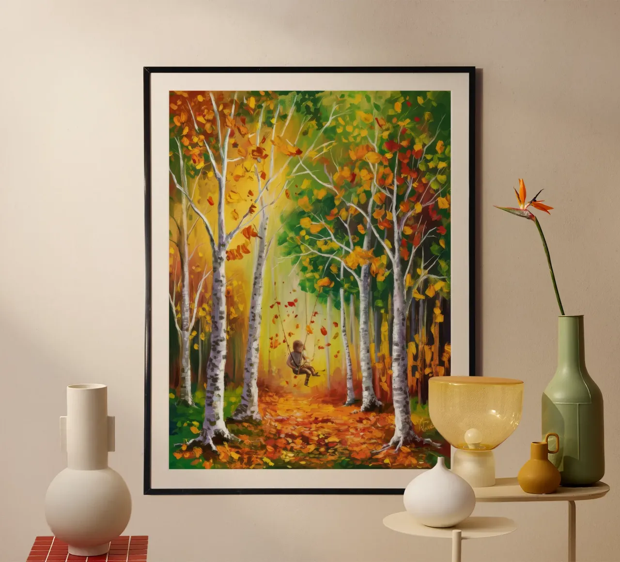 Gouden Woud Dans poster van Dream Spectrum