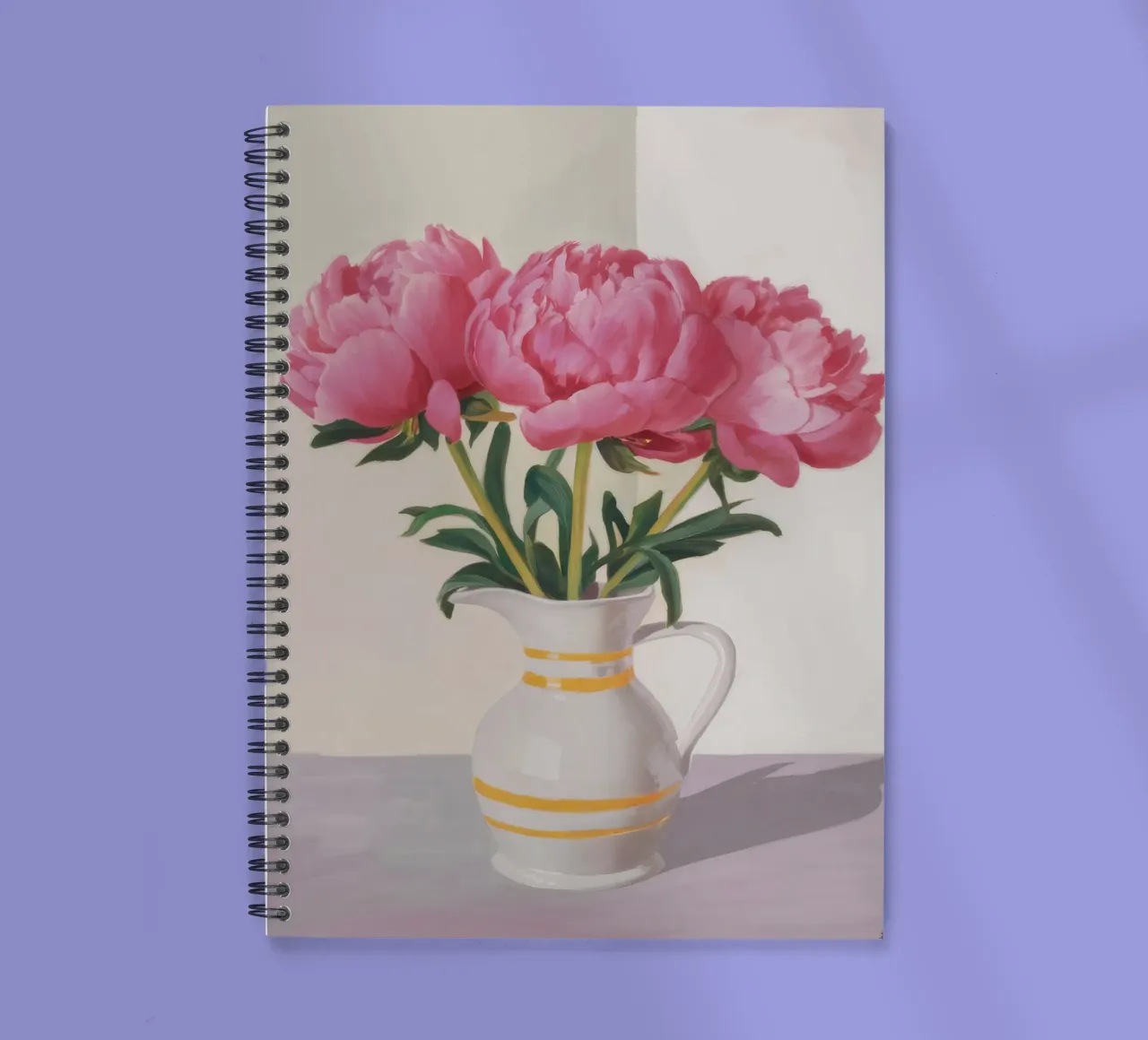 Peony Blush Stillness spiral notebook by Opal Strokes