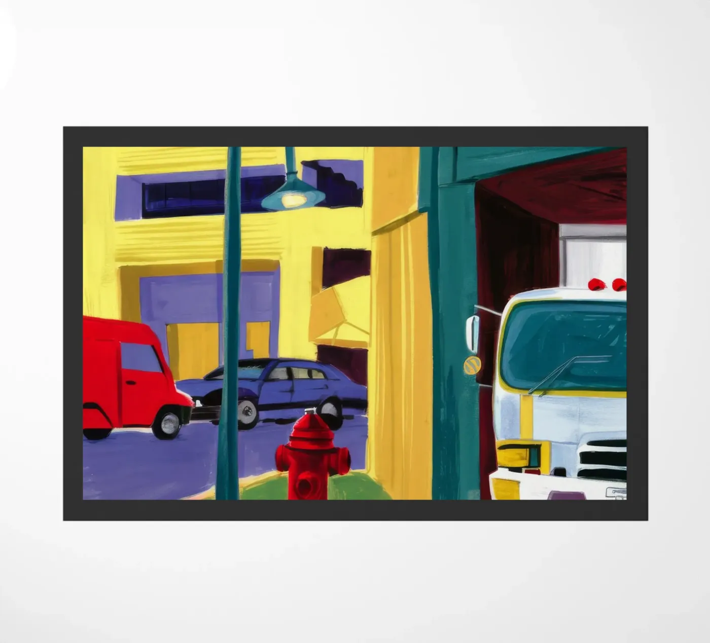 Red Fire Hydrant doormat by Silk Palette