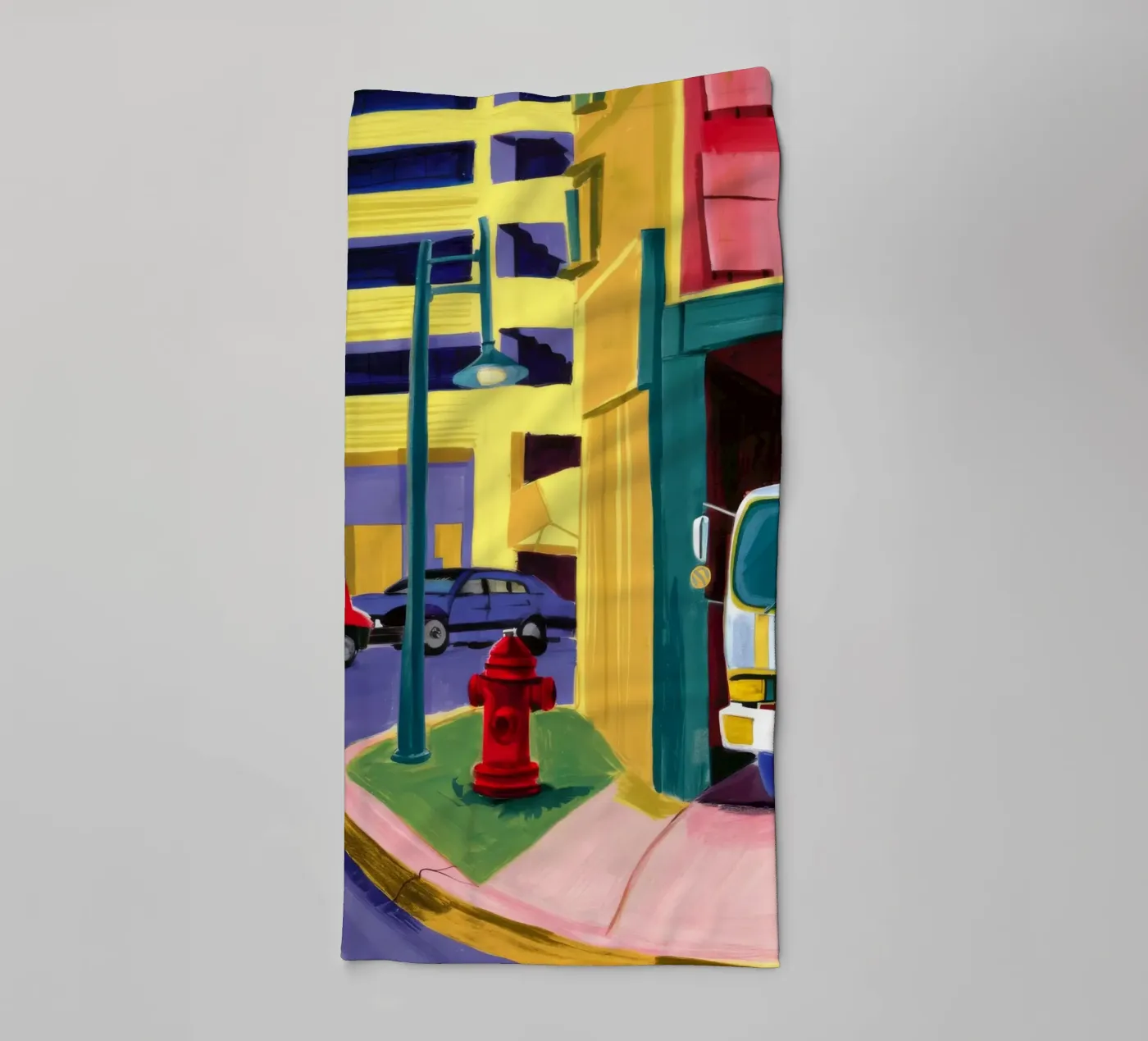 Red Fire Hydrant towel by Silk Palette