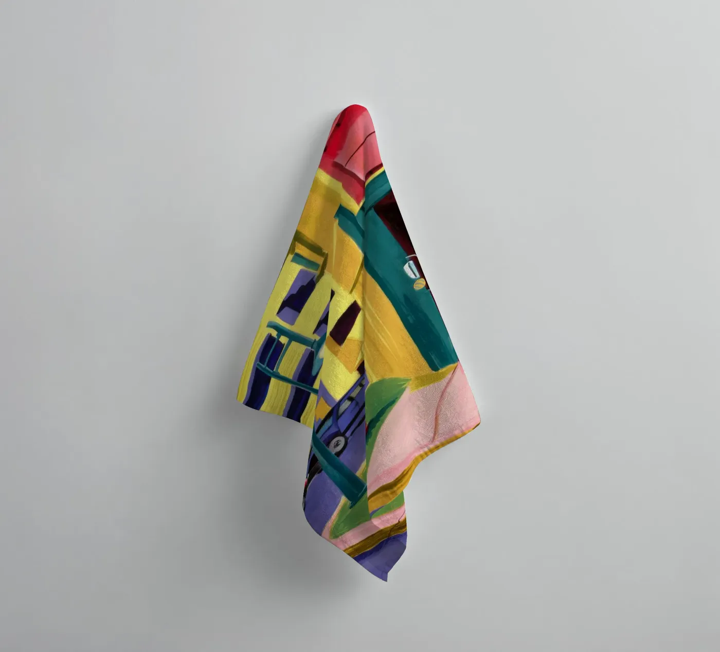 Red Fire Hydrant towel by Silk Palette