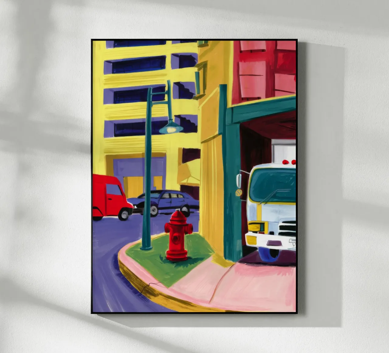 Red Fire Hydrant acrylic glass by Silk Palette