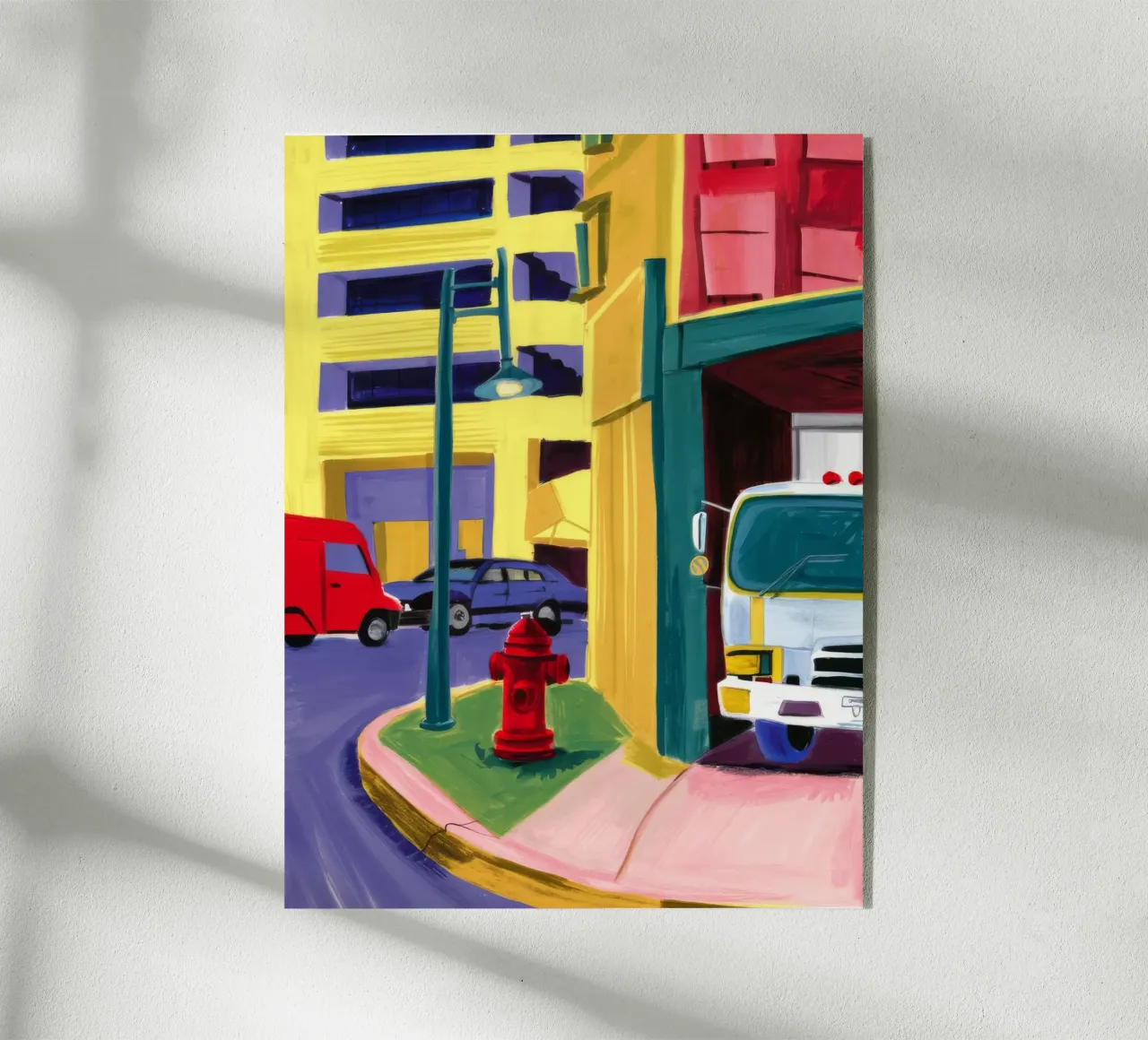 Red Fire Hydrant acrylic glass by Silk Palette