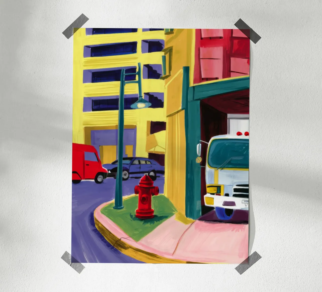 Red Fire Hydrant poster da Silk Palette