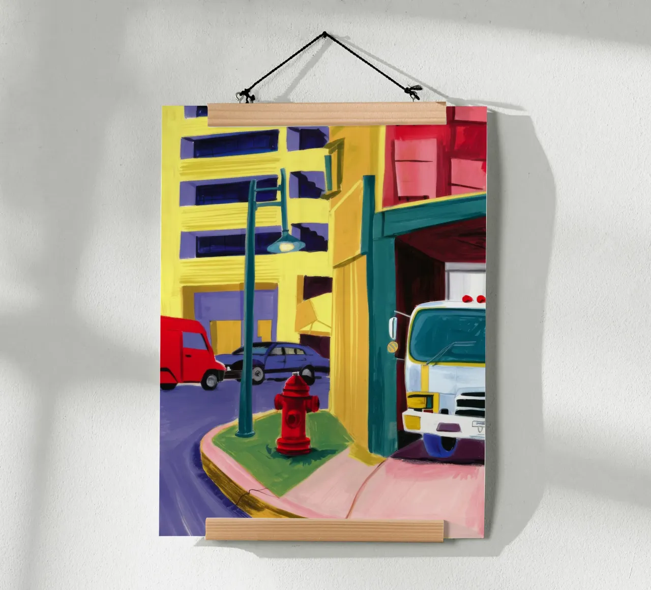 Red Fire Hydrant poster da Silk Palette