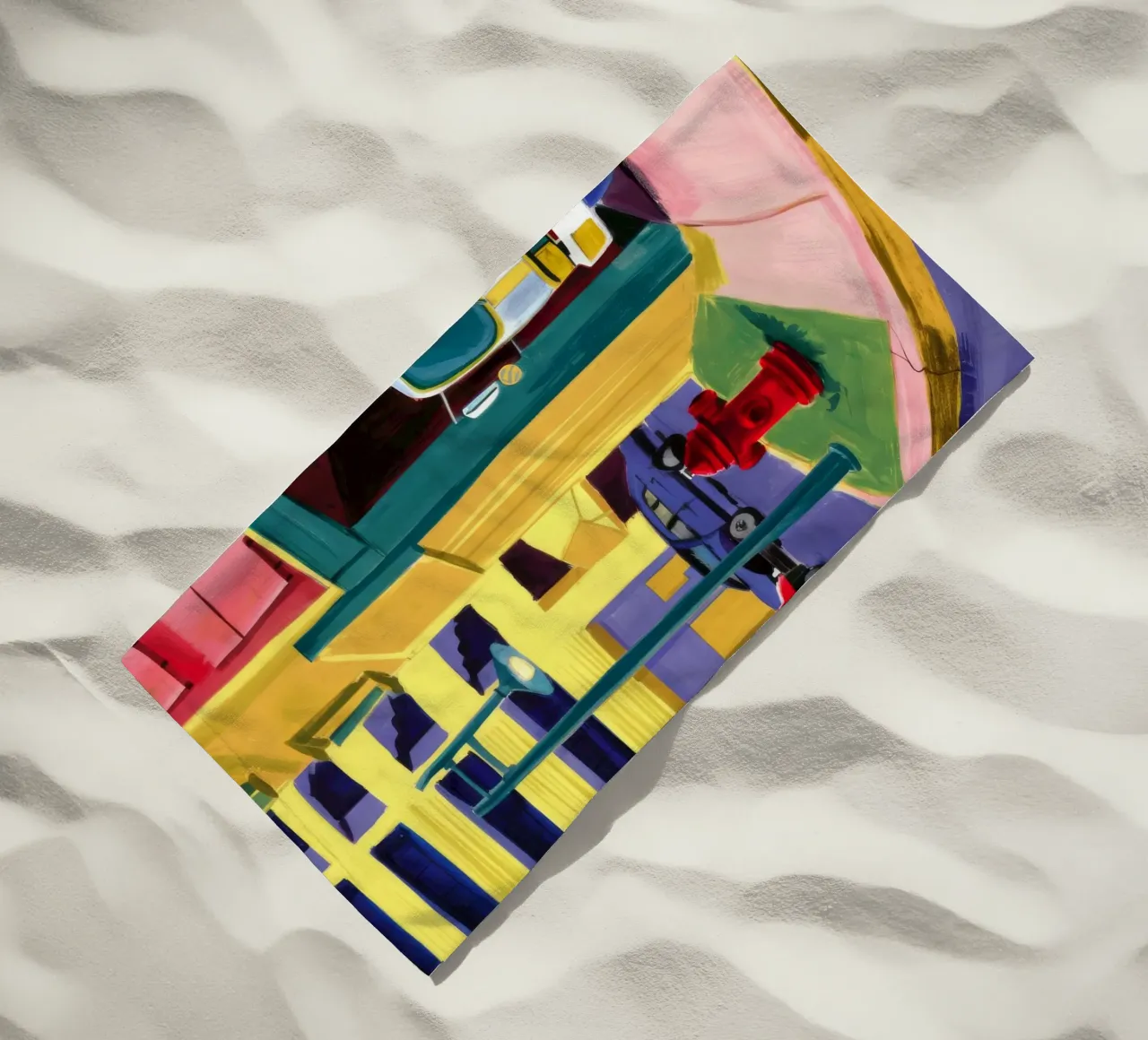 Idrante rosso telo mare da Silk Palette