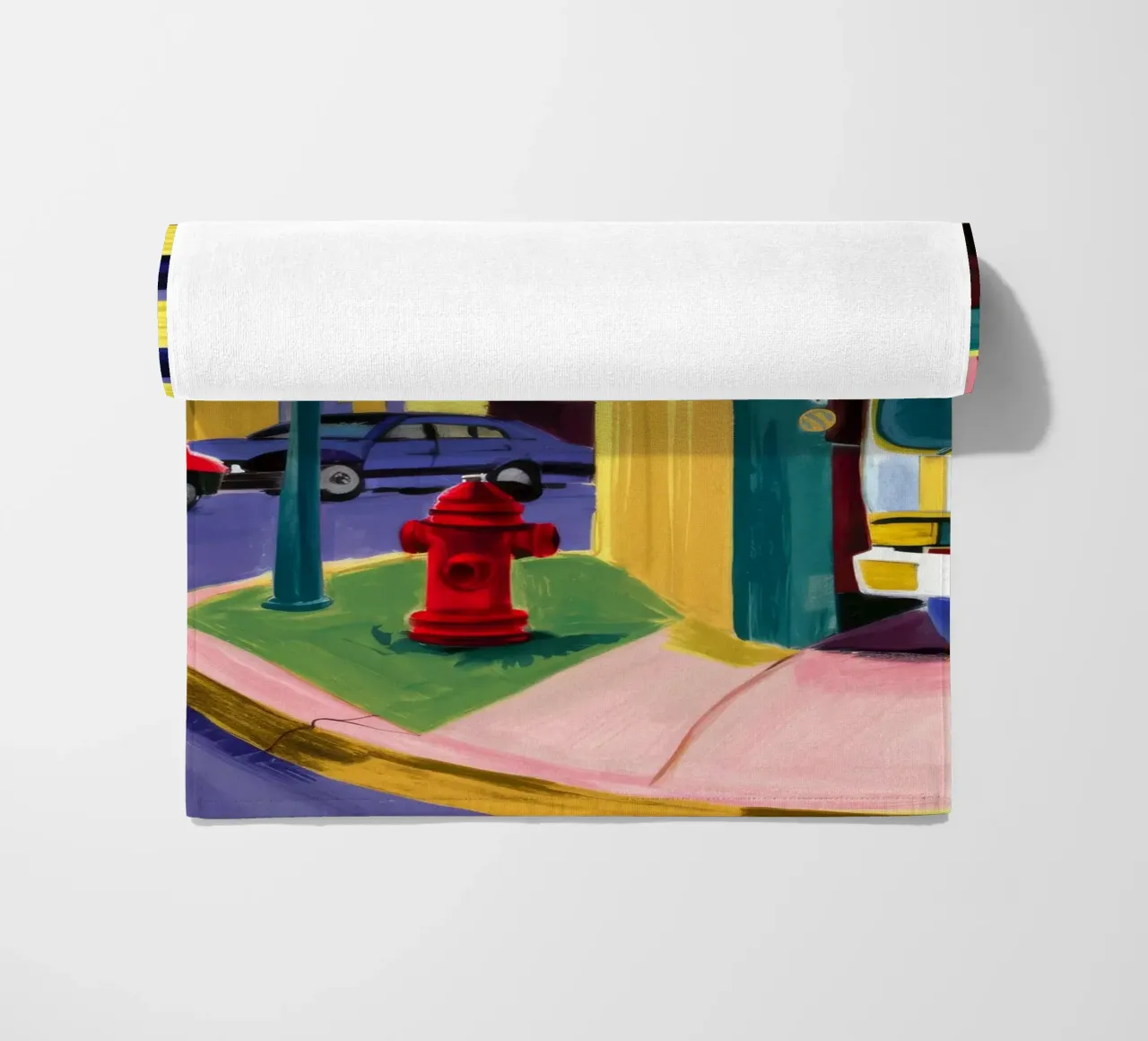 Idrante rosso telo mare da Silk Palette