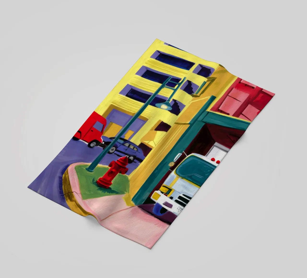 Idrante rosso telo mare da Silk Palette