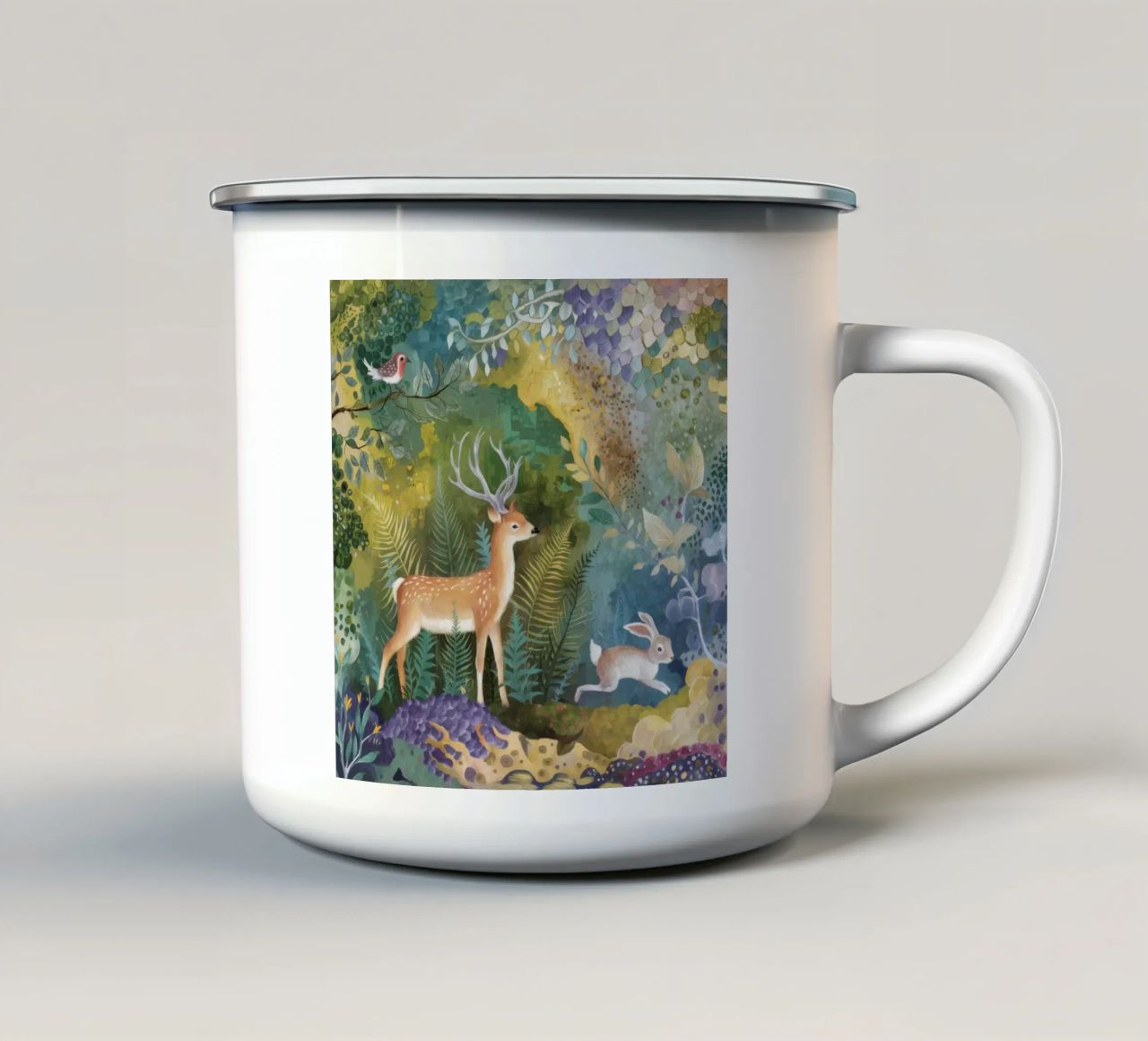 La danse douce de la forêt mug en émail de Dream Spectrum